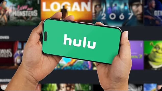 スマートフォンに表示されたHulu